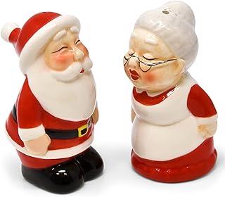 Santa and Mrs Claus Kissing Shaker Set